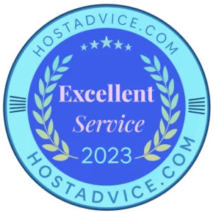HostAdvice Excellent Service 2023