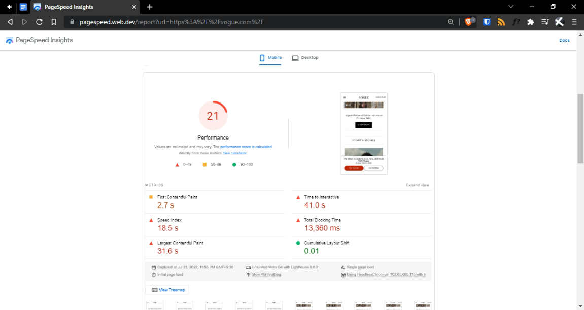 GTmetrix vs Pagespeed Insights